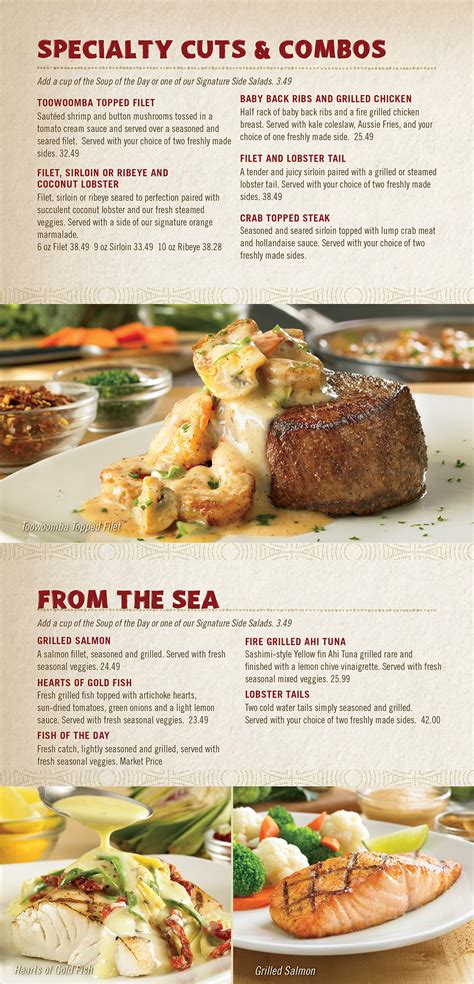 outback steakhouse menu|menu outback steakhouse near me.